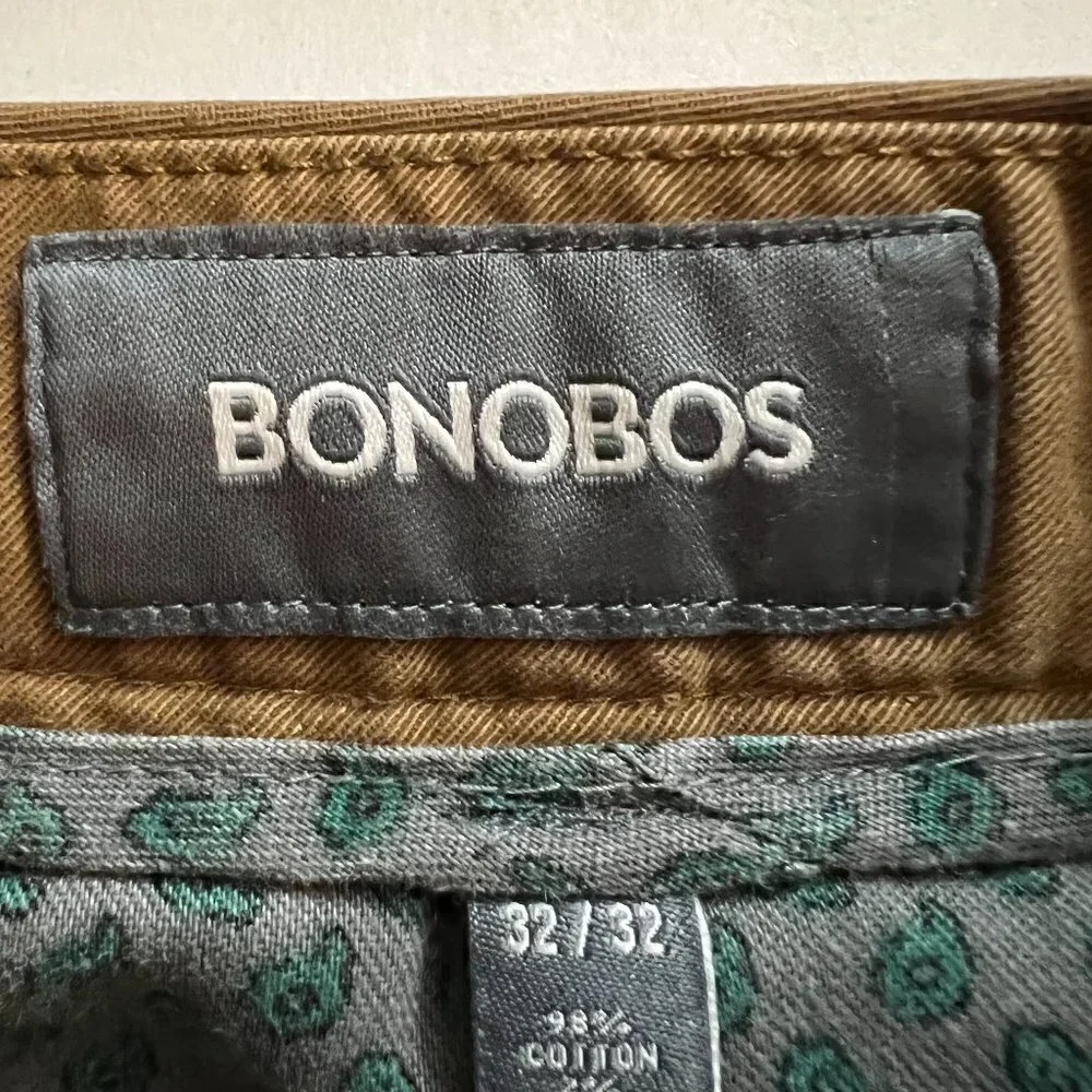 Bonobos Mens Flat Front Straight Pants 32/32